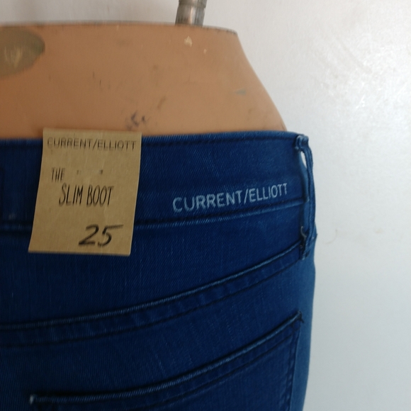 Current/Elliot Slim Boot Jeans in National Blue - Picture 9 of 12